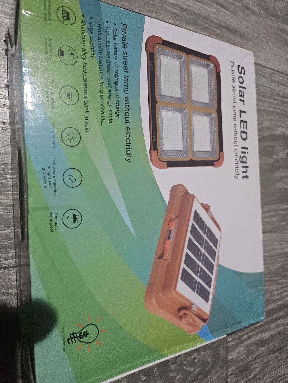 Solar LED Light Portable Lamp - Orange